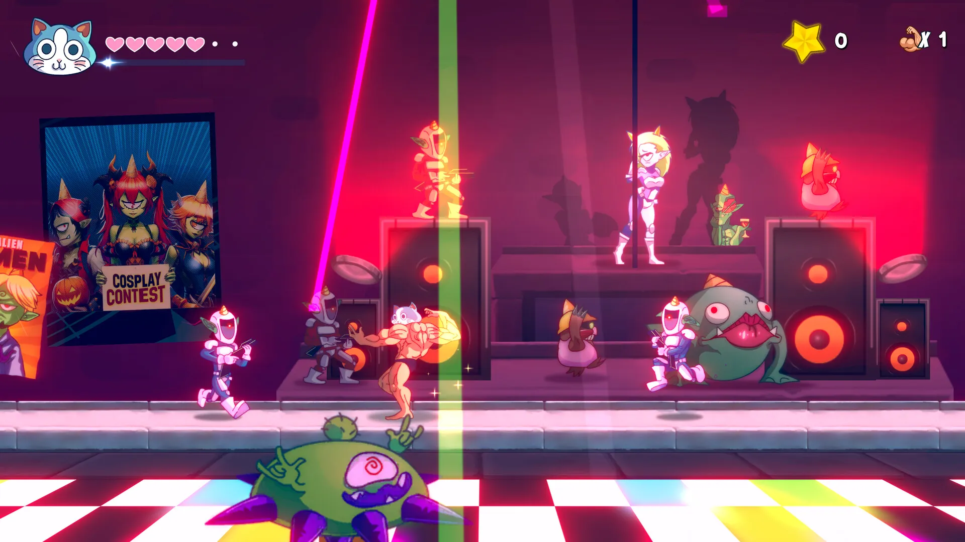 图片[2]-KinnikuNeko SUPER MUSCLE CAT 超级筋肉猫 动作休闲游戏 肌肉猫（动作冒险）-北辰拾光